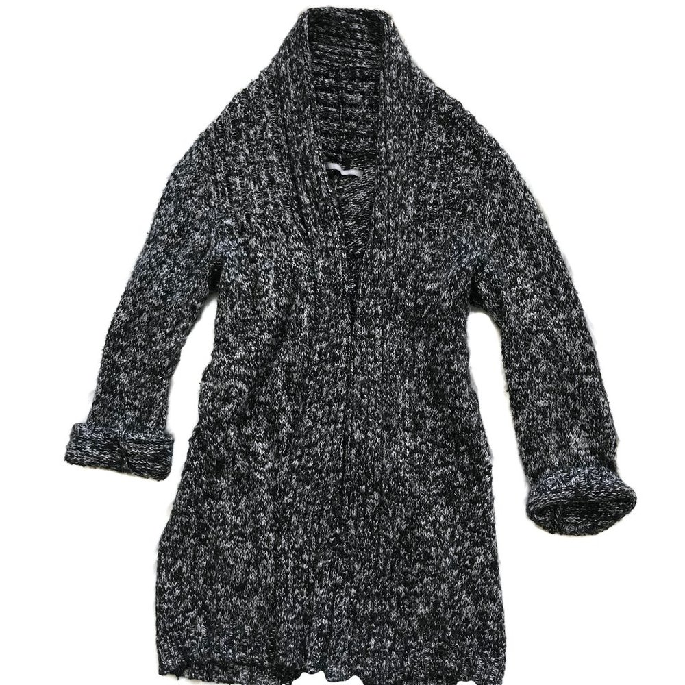 Rubbish Over-Sized Cardigan Sweater Size S b&w